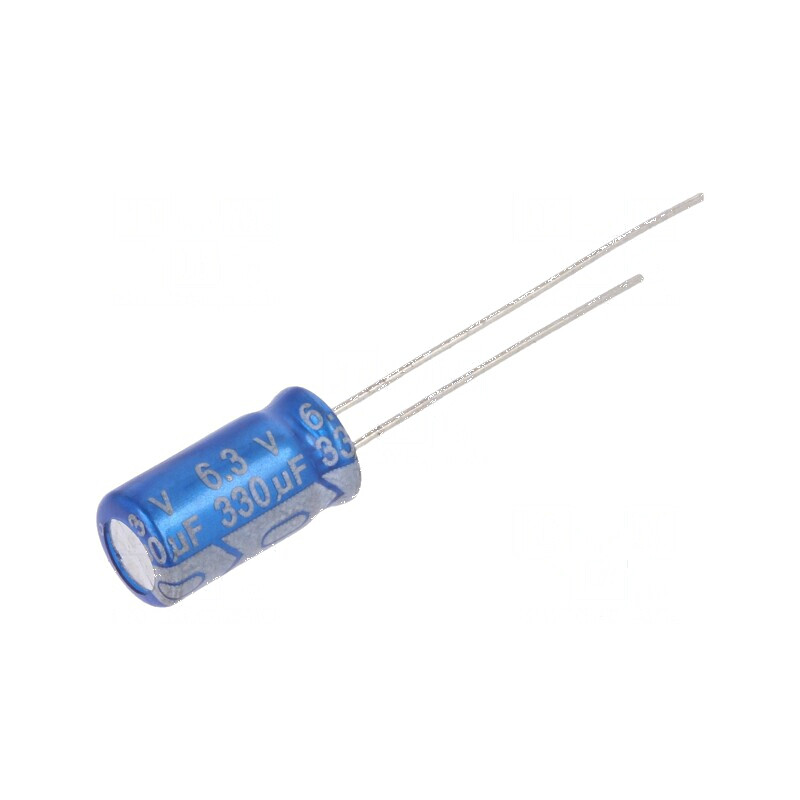 Condensator electrolitic THT 330uF 6,3VDC Ø6,3x11,5mm ±20% | Electronic-mag.ro | Componente Electronice