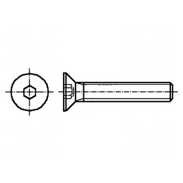 Şurub M4x10 îngropat imbus HEX 2,5mm DIN 7991 | Electronic-mag.ro | Componente Electronice