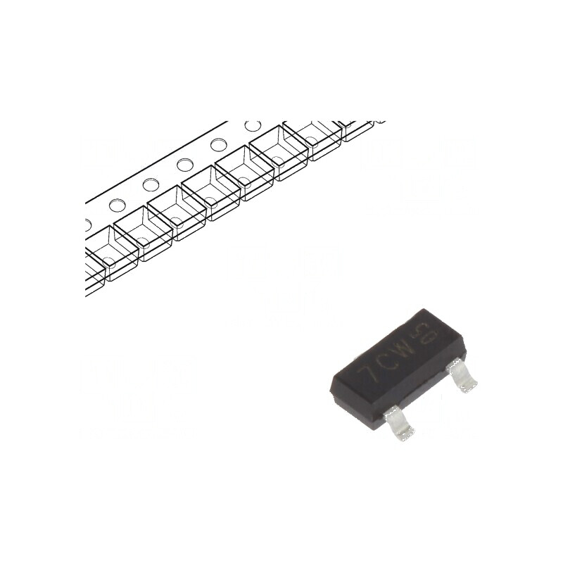 Tranzistor NPN bipolar 40V 0,6A 250mW SOT23 TO236AB | Electronic-mag.ro | Componente Electronice