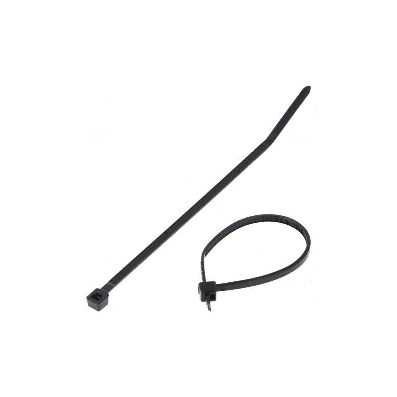 Colier de strângere poliamidă 80N negru L: 99mm W: 2,5mm | Electronic-mag.ro | Componente Electronice