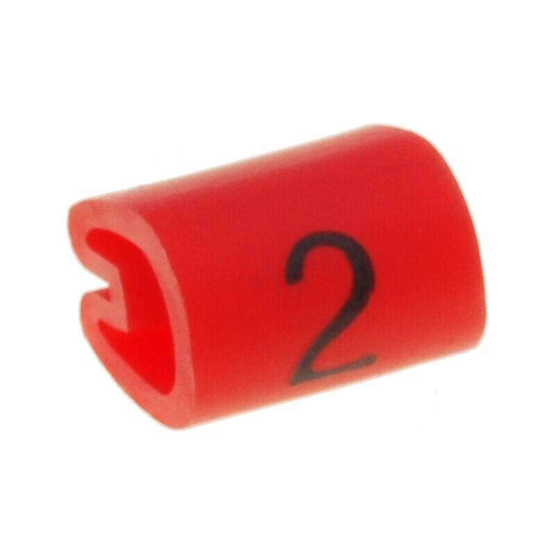 Markere Marcaj PVC roșie 2 2÷3, 2mm -45÷70°C | Electronic-mag.ro | Componente Electronice