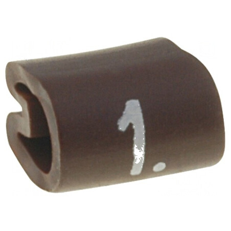 Markere Marcaj PVC maro 1 3,8÷6,3mm -45÷70°C | Electronic-mag.ro | Componente Electronice