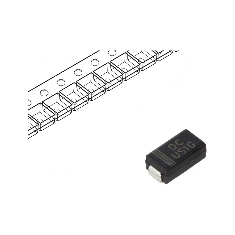 Diodă SMD 400V 1A Redresoare 50ns Ufmax 1,3V Ifsm 30A | Electronic-mag.ro | Componente Electronice