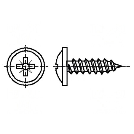 Şurub cu flanşă 2,9x16 PZ1 oţel zinc | Electronic-mag.ro | Componente Electronice