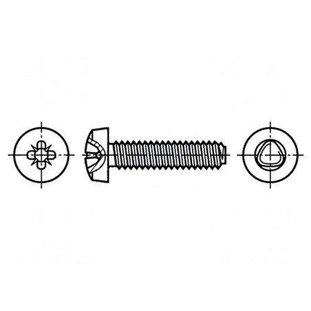 Şurub metal 3x5 Cap rotund Pozidriv PZ1 oţel călit | Electronic-mag.ro | Componente Electronice