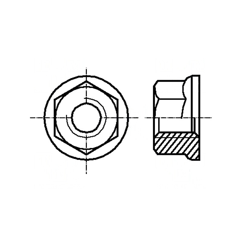 Piuliță hexagonală cu flanșă M3 0,5 oțel zincat | Electronic-mag.ro | Componente Electronice