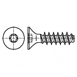 Şurub plastic 4x14 Torx TX20 oţel călit | Electronic-mag.ro | Componente Electronice