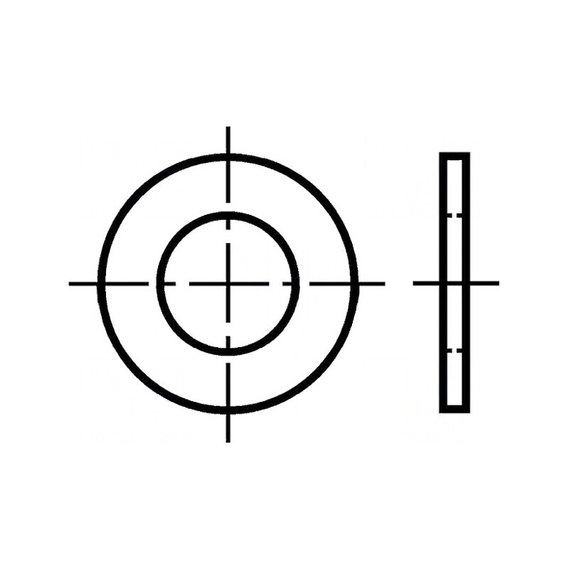 Şaibă rotundă M2,5 D5mm h0,5mm alamă nichelată | Electronic-mag.ro | Componente Electronice