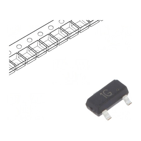 Tranzistor NPN bipolar 45V 0,1A 225mW SOT23 | Electronic-mag.ro | Componente Electronice