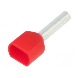 Vârf tub de capăt izolată dublă cupru 1mm² 10mm cositorit | Electronic-mag.ro | Componente Electronice