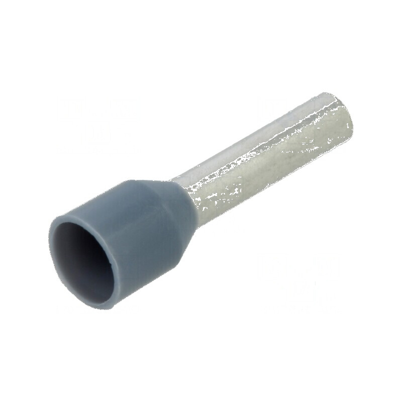 Vârf tub de capăt izolată cupru 2,5mm² 10mm cositorit gri | Electronic-mag.ro | Componente Electronice