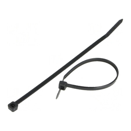 Colier de strângere poliamidă 200mm 3,6mm 180N negru | Electronic-mag.ro | Componente Electronice