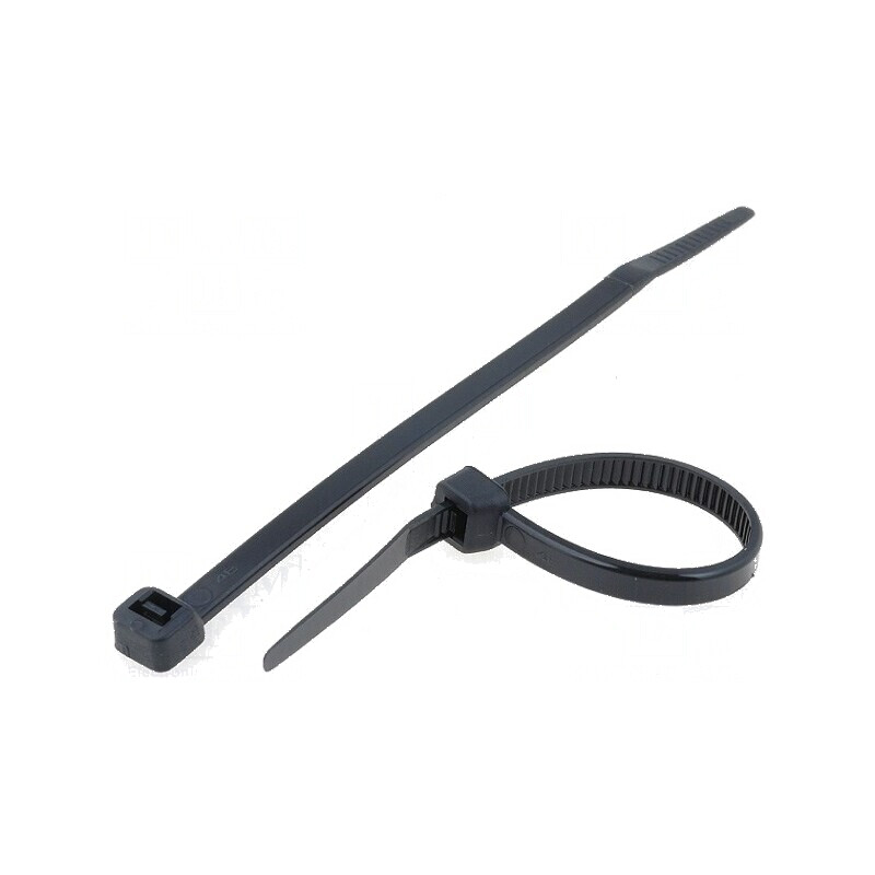 Colier de strângere negru 165mm x 2,5mm poliamidă 78,5N | Electronic-mag.ro | Componente Electronice