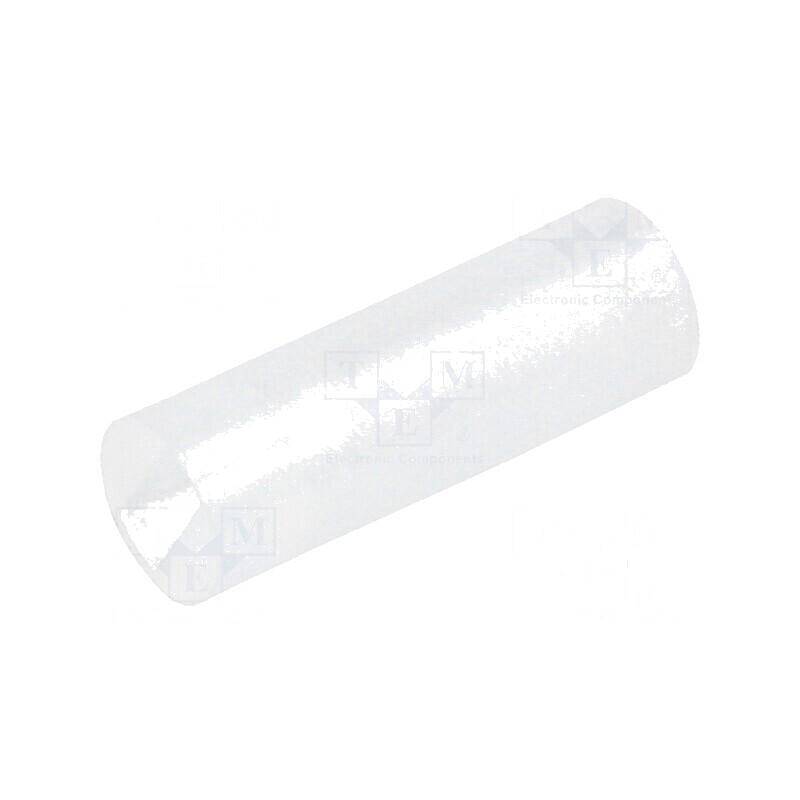 Bucșă de distanțare LED 4mm x 3mm x 12mm naturală | Electronic-mag.ro | Componente Electronice