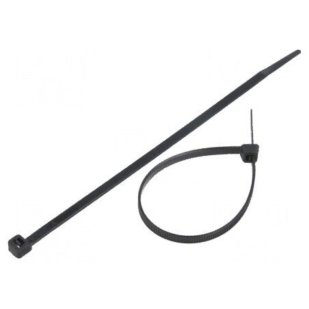 Colier de strângere poliamidă 185mm 4,8mm 222N negru | Electronic-mag.ro | Componente Electronice