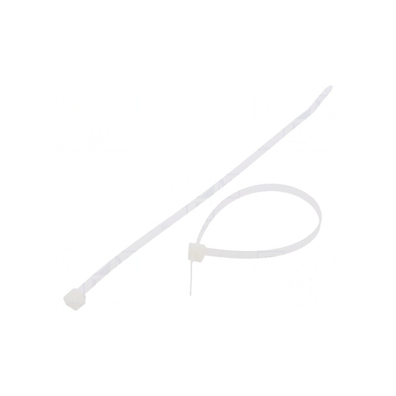 Colier de strângere poliamidă 200mm 4,8mm 222N naturală | Electronic-mag.ro | Componente Electronice