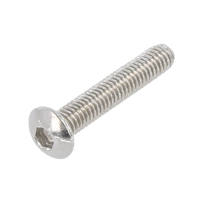 Șurub M3x16 Cap buton imbus HEX 2mm oțel inoxidabil A2 | Electronic-mag.ro | Componente Electronice