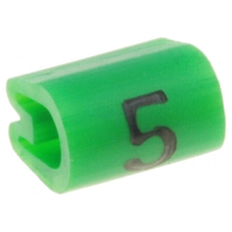 Markere Marcaj PVC Verde 5mm - 6,3mm pentru Temperaturi -45° la 70°C | Electronic-mag.ro | Componente Electronice