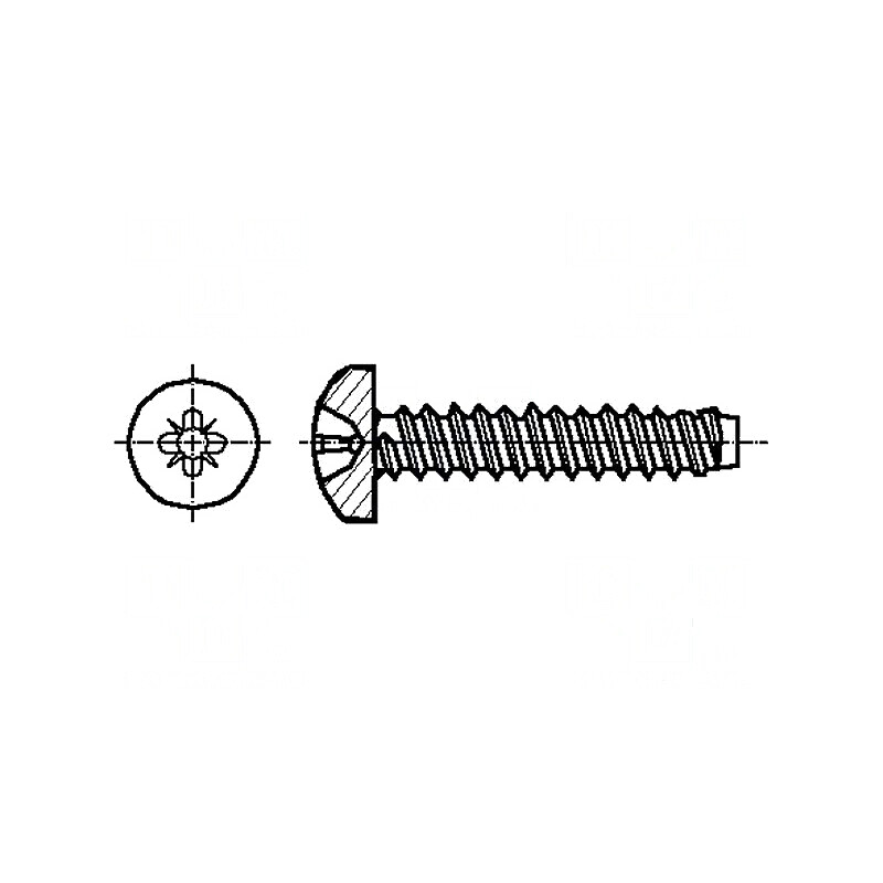 Şurub metal 3,5x6,5 cap rotund Pozidriv PZ2 oţel zincat | Electronic-mag.ro | Componente Electronice
