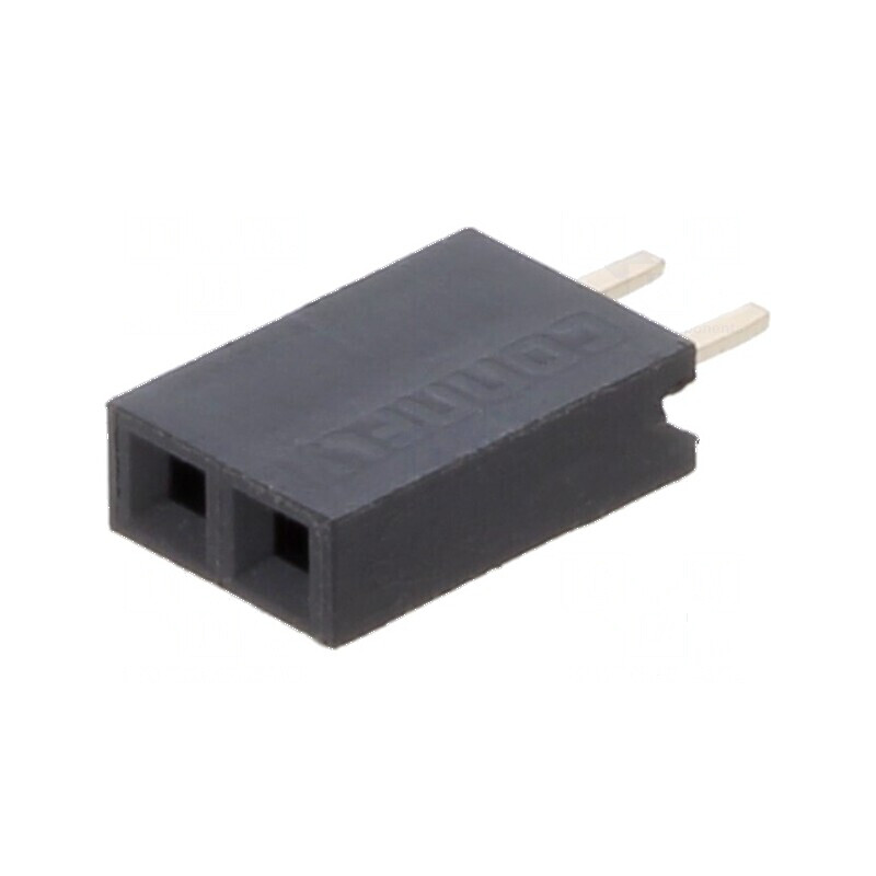 Conector şiruri pini soclu mamă 1x2 2,54mm THT | Electronic-mag.ro | Componente Electronice