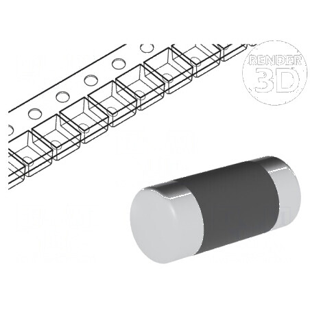 Rezistor SMD 0204 MiniMELF 1kΩ 0,4W ±1% Ø1,5x3,6mm | Electronic-mag.ro | Componente Electronice