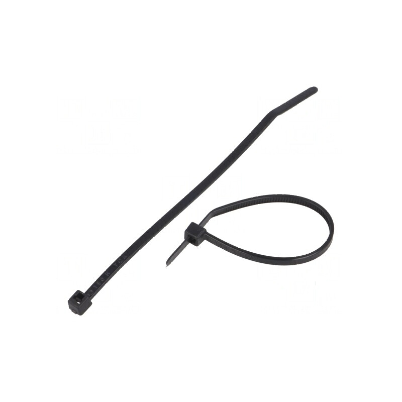 Colier de strângere poliamidă 100mm 2,5mm 80N negru | Electronic-mag.ro | Componente Electronice