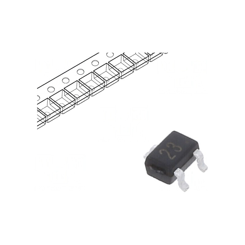Tranzistor NPN bipolar BRT 50V 0,1A SOT323 cu rezistor 4,7kΩ | Electronic-mag.ro | Componente Electronice