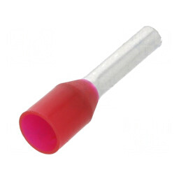 Vârf tub de capăt izolată cupru 1,5mm² 8mm cositorit crimpat | Electronic-mag.ro | Componente Electronice