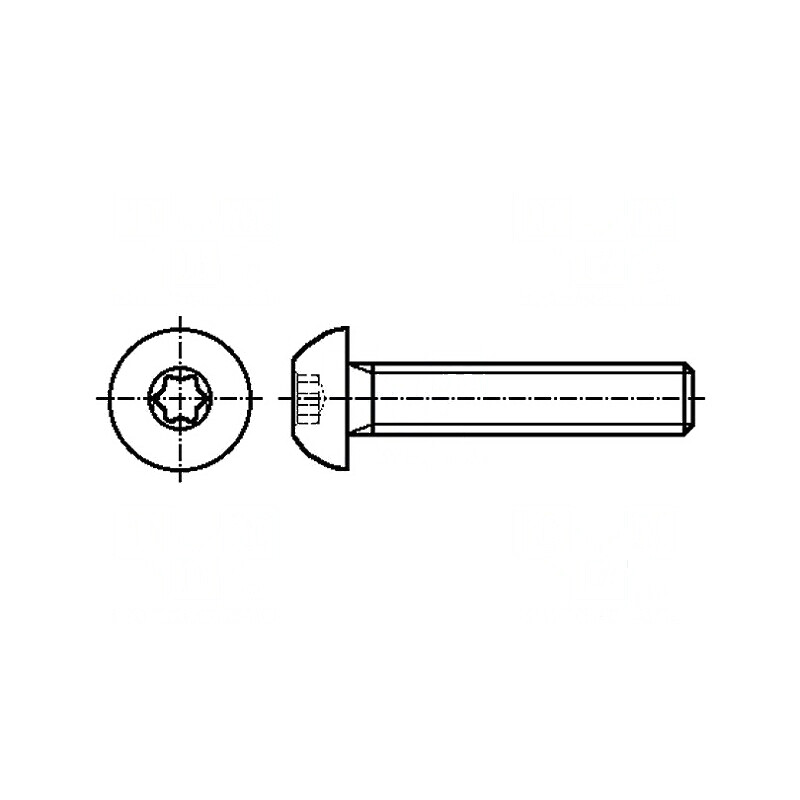 Şurub M3x5 Cap buton Torx TX10 oţel zincat ISO 7380 | Electronic-mag.ro | Componente Electronice