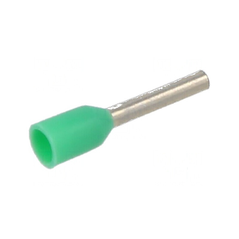Vârf tub capăt izolată cupru 0,34mm2 6mm verde | Electronic-mag.ro | Componente Electronice