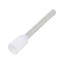 Vârf tub de capăt izolată cupru 0,75mm² 12mm cositorit albă | Electronic-mag.ro | Componente Electronice