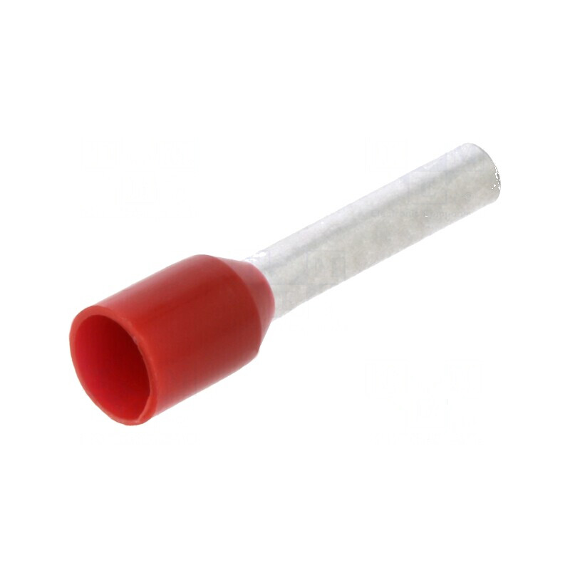 Vârf tub de capăt izolată cupru 1,5mm² 10mm cositorit roşu | Electronic-mag.ro | Componente Electronice
