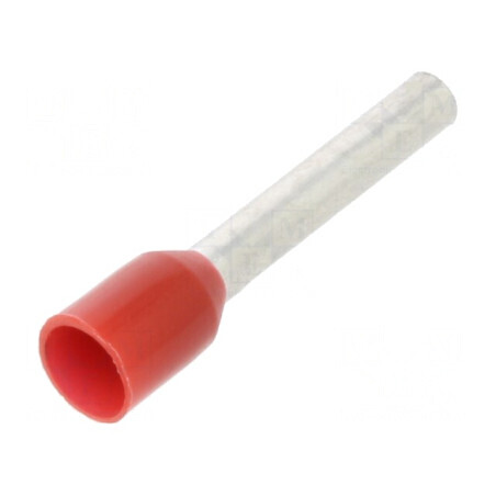 Tub de capăt izolată cupru 1,5mm² 12mm cositorit roşie | Electronic-mag.ro | Componente Electronice