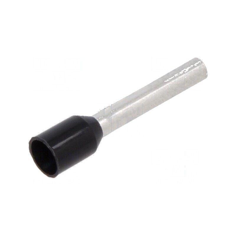 Vârf tub capăt izolat cupru 1,5mm2 12mm cositorit negru | Electronic-mag.ro | Componente Electronice