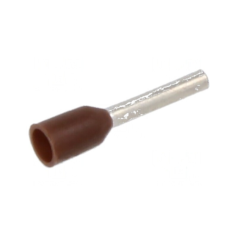 Vârf tub de capăt izolată cupru 0,14mm2 6mm cositorit maro | Electronic-mag.ro | Componente Electronice