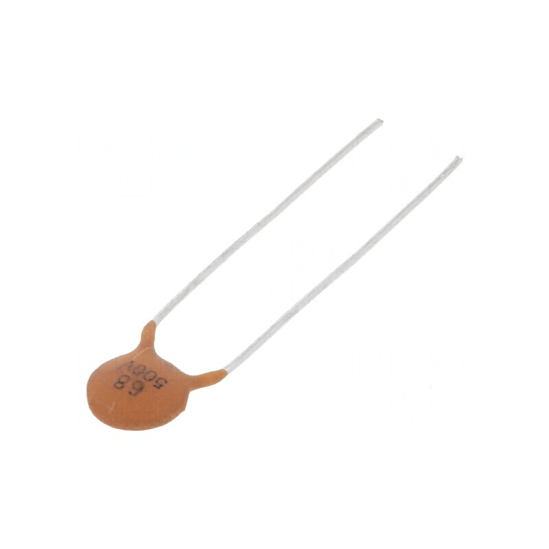 Condensator ceramic 68pF 500V SL ±10% THT 5mm | Electronic-mag.ro | Componente Electronice