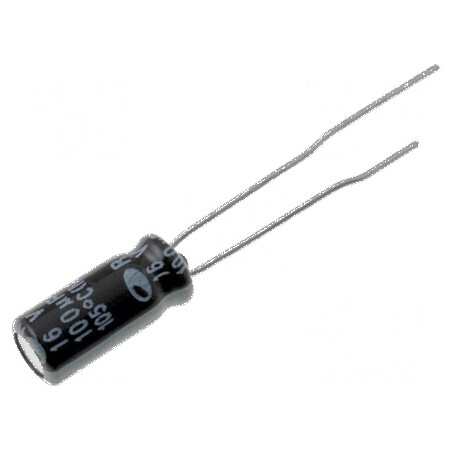 Condensator electrolitic THT 100uF 16V 5x11mm 2mm Raster | Electronic-mag.ro | Componente Electronice