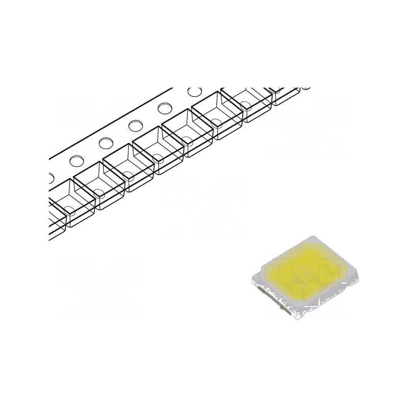 LED alb rece SMD 5700-6500K 105-115lm 120° 150mA 5,6-6,8VDC | Electronic-mag.ro | Componente Electronice