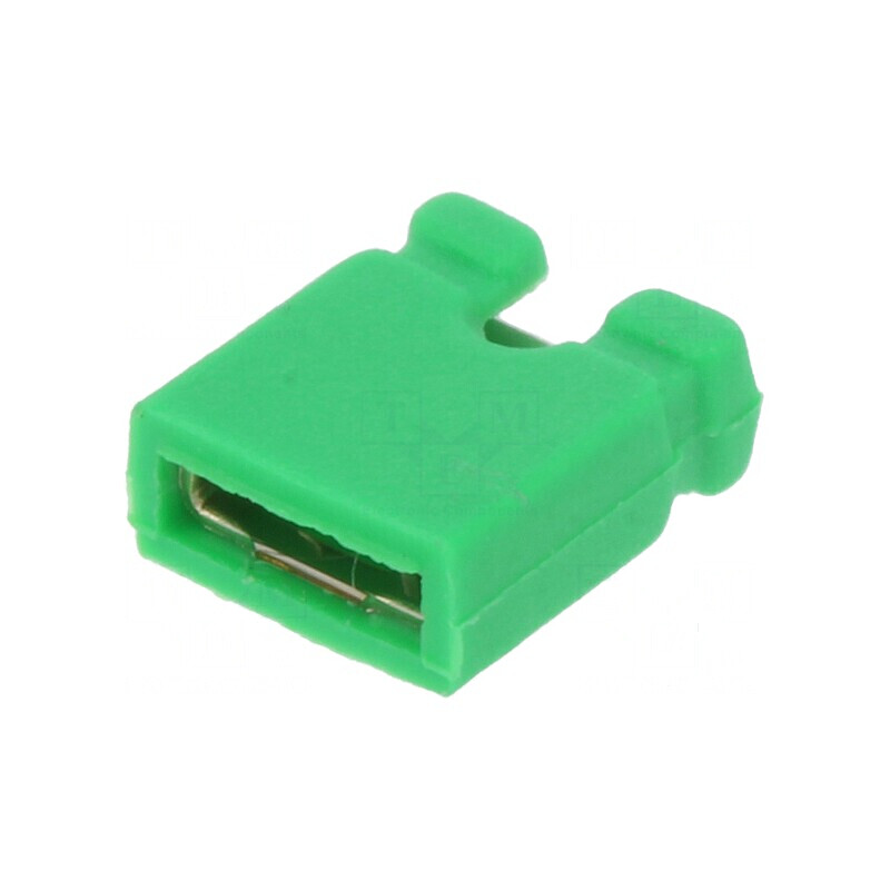 Conector jumper mamă 1x2 2,54mm verde | Electronic-mag.ro | Componente Electronice