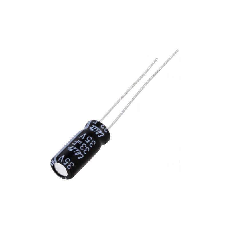 Condensator electrolitic THT 33uF 35VDC Ø5x11mm 2mm Raster | Electronic-mag.ro | Componente Electronice