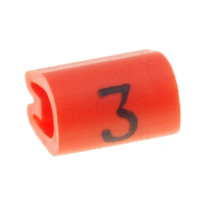 Markere Marcaj PVC Portocalie 3 2,9-4,7mm Temperatură -45÷70°C | Electronic-mag.ro | Componente Electronice