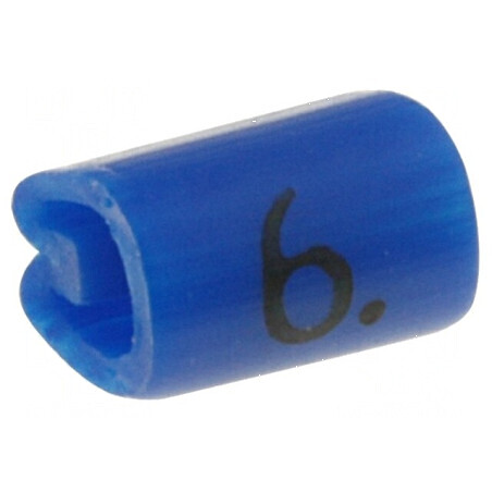 Markere Marcaj PVC Albastru 6 bucăți 2,9-4,7mm -45÷70°C | Electronic-mag.ro | Componente Electronice