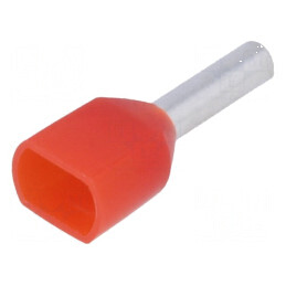 Vârf tub de capăt izolată dublă cupru 1mm² 8mm PVC | Electronic-mag.ro | Componente Electronice