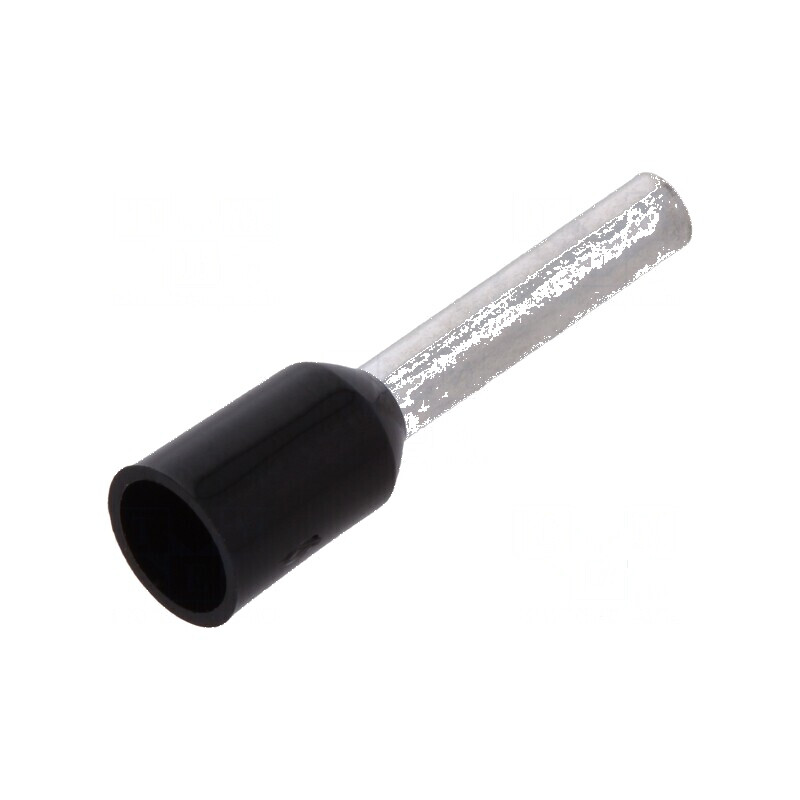 Vârf tub de capăt izolată cupru 1,5mm2 10mm cositorit neagră | Electronic-mag.ro | Componente Electronice