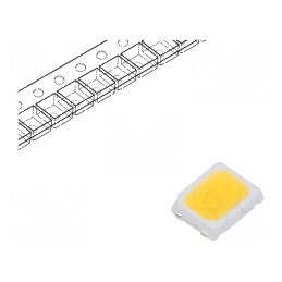 LED SMD 2835 PLCC2 Alb Cald 16-24lm 2850-3050K 80 120° 60mA | Electronic-mag.ro | Componente Electronice