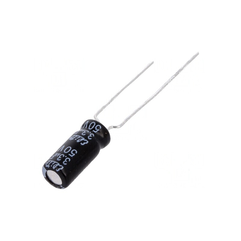 Condensator electrolitic THT 3,3uF 50VDC Ø5x11mm 5mm Raster | Electronic-mag.ro | Componente Electronice