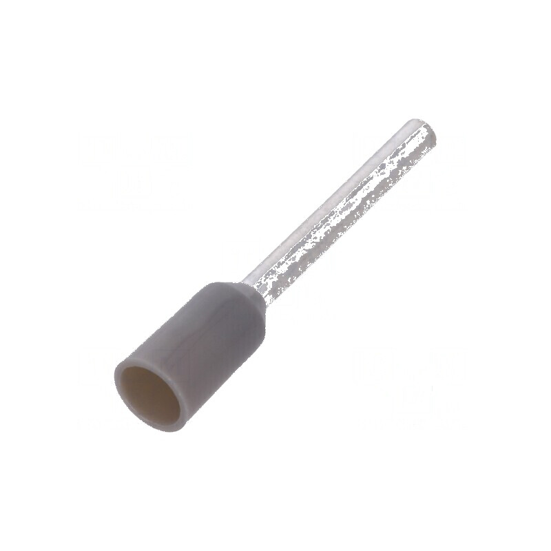 Vârf tub de capăt izolată cupru 0,75mm2 12mm cositorit gri | Electronic-mag.ro | Componente Electronice