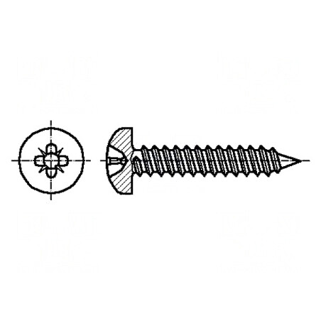 Şurub 3,5x8 PZ2 Cap Rotund Oţel Zincat Øcap 6,9mm | Electronic-mag.ro | Componente Electronice