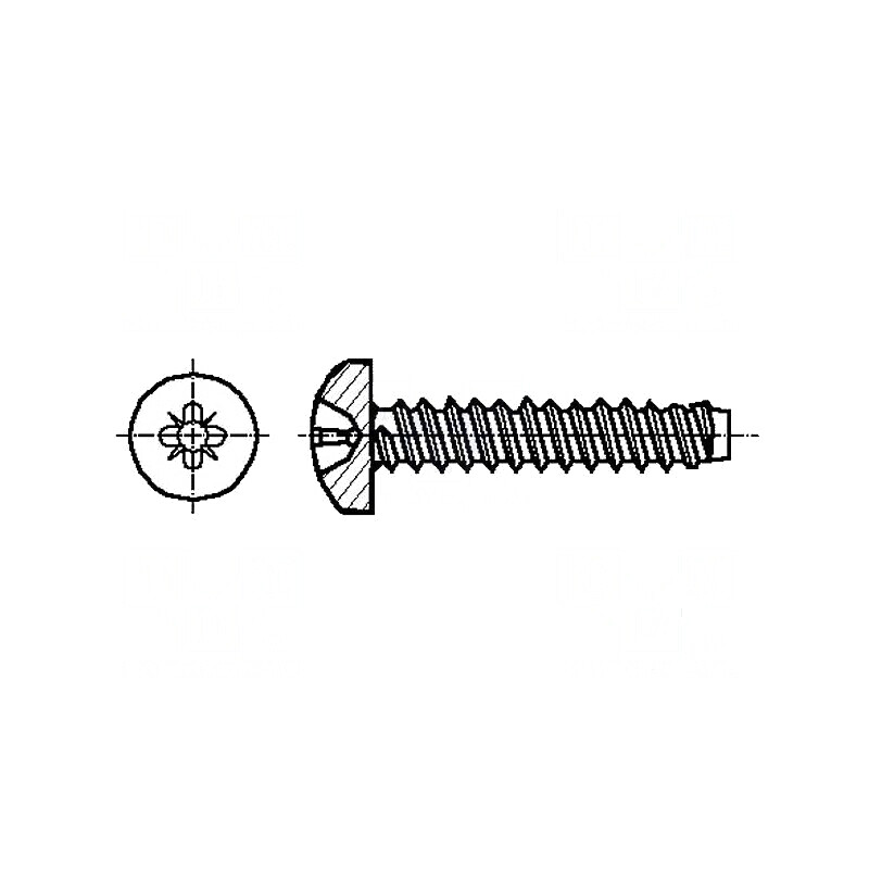 Şurub metal 3,5x8 Cap rotund Pozidriv PZ2 oţel zincat | Electronic-mag.ro | Componente Electronice