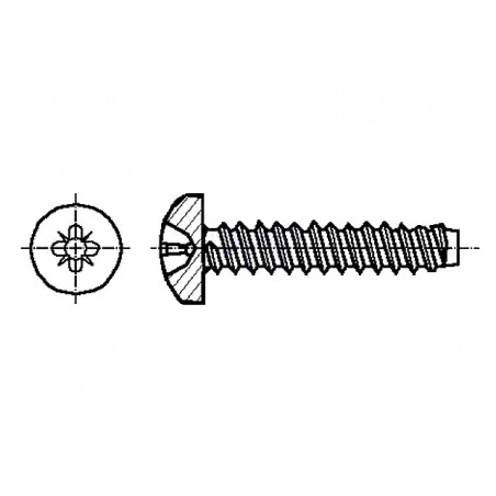 Şurub metal 3,5x8 Cap rotund Pozidriv PZ2 oţel zincat | Electronic-mag.ro | Componente Electronice